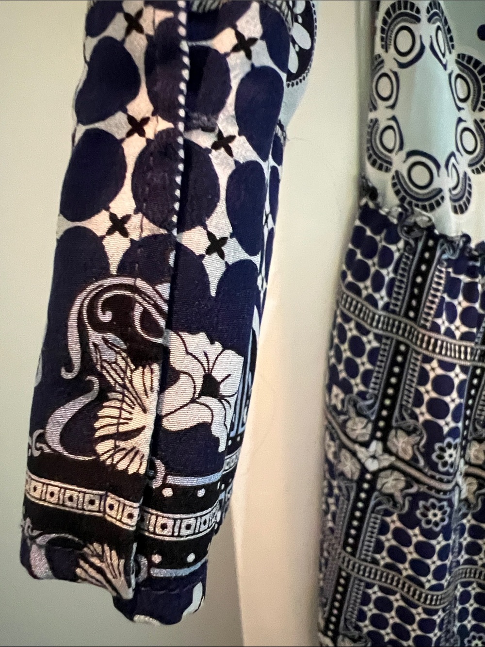 Sandro Silk Navy Long-Sleeve Mini-Dress - Picture 9 of 9